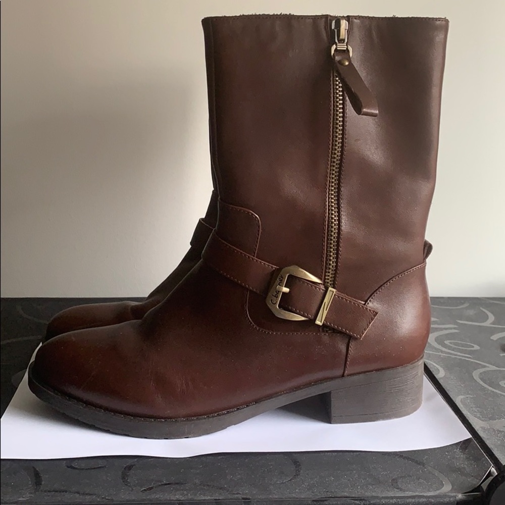 Mid calf riding boots